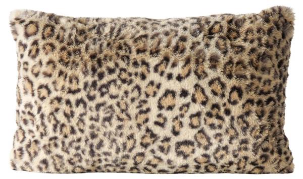 Kissen Savanna Leoparden Design Braun - Kunststoff - 30 x 6 x 48 cm