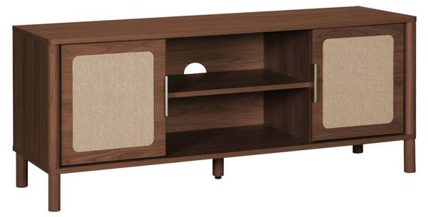 TV-Möbel Etta Braun - Rattan - 39 x 50 x 120 cm