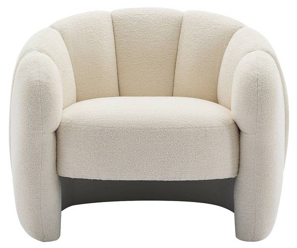 Sessel mit gerader Rückenlehne DELIPO Beige - Textil - 93 x 73 x 76 cm