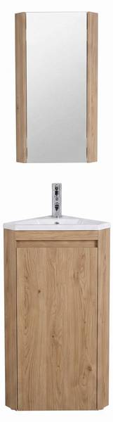 Badmöbel-Set SORRENTO 4-teilig Braun - Holzwerkstoff - 35 x 88 x 35 cm