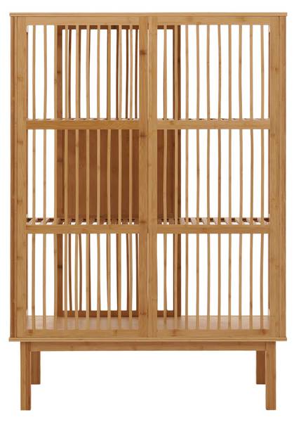 Standregal N81 Braun - Bambus - Holzwerkstoff - 80 x 115 x 45 cm