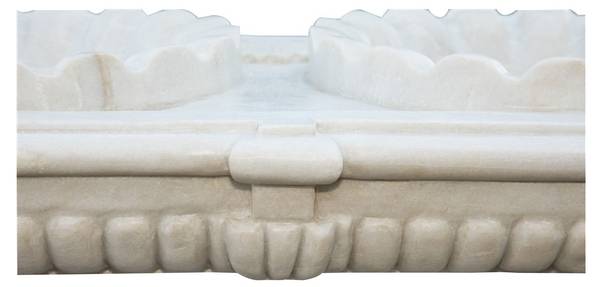 Waschbecken MEERESBRISE Weiß - Marmor - 56 x 15 x 130 cm