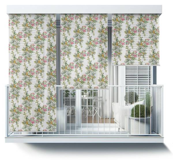 Außenrollo Flora Rustica Textil - 40 x 180 x 1 cm