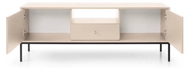 TV-Schrank MOLLY Beige Schwarzbeine Schwarz