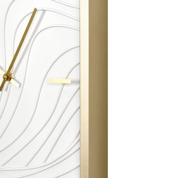 Wanduhr MOLIENS Gold - Weiß