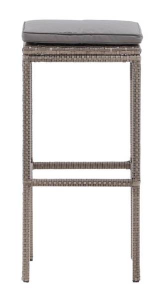 Barhocker Alo Grau - Polyrattan - 38 x 76 x 38 cm