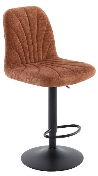 Barhocker LASANDRIA 2er-Set Braun - Textil - 47 x 117 x 54 cm