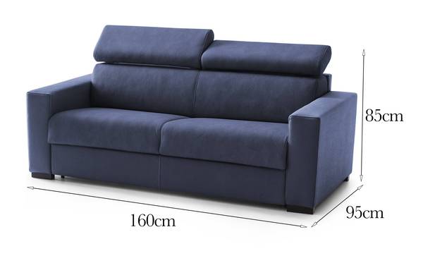 2-Sitzer festes Sofa  Alexandra Blau
