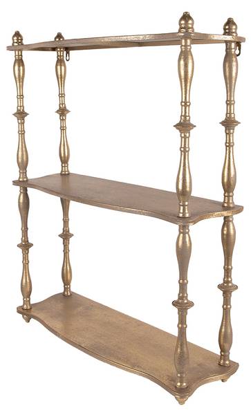 Wandregal Lira Gold - Metall - 20 x 76 x 60 cm
