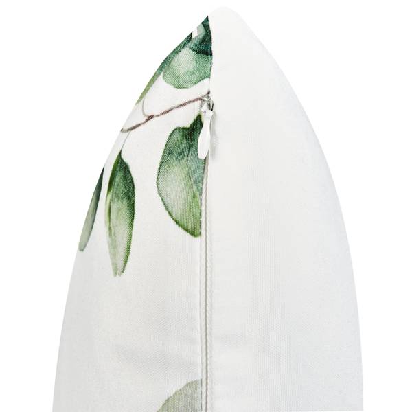 Dekokissen BOSQUE 2-tlg Grün - Weiß - Textil - 45 x 12 x 45 cm