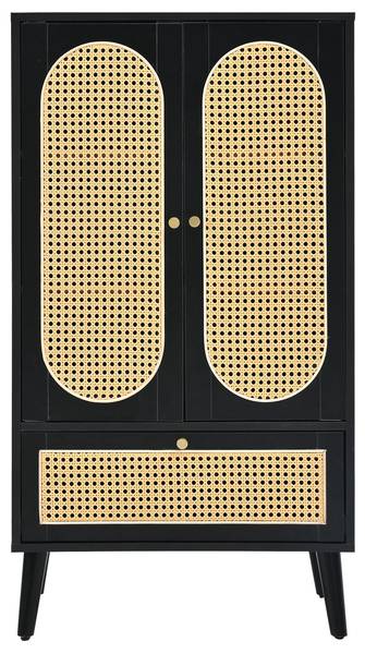 Highboard O3163 Schwarz - Holzwerkstoff - 60 x 111 x 40 cm