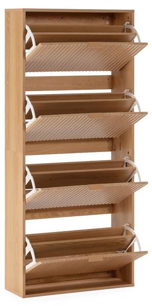 Schuhregal Lluvia Braun - Holzwerkstoff - 66 x 150 x 24 cm