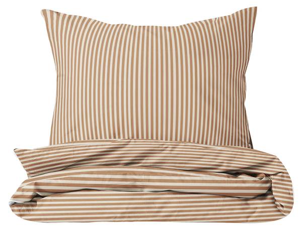 Bettwäsche Set STRIPED 2 tlg Beige - 120 x 150 cm