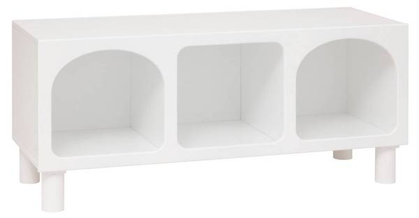 Étagère 3 compartiments TARA Blanc - Bois manufacturé - 32 x 40 x 90 cm