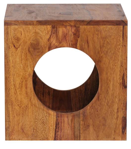 Beistelltisch NAKO Braun - Sheesham - 35 x 35 x 35 cm