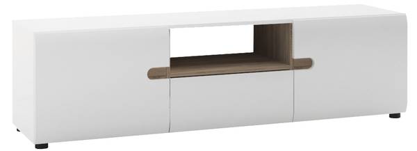 Wohnzimmer-Set LEGNICA-129-6 3er-Set Weiß - Holzwerkstoff - 243 x 195 x 42 cm