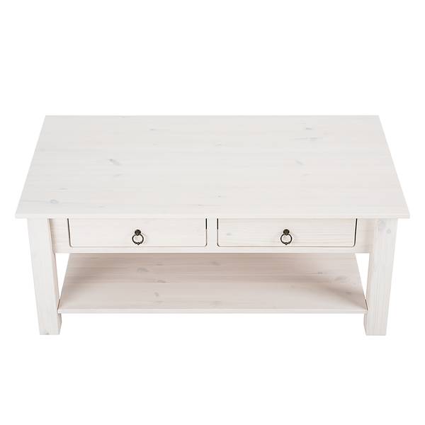 Couchtisch Valmer II Kiefer massiv - Kiefer Weiß