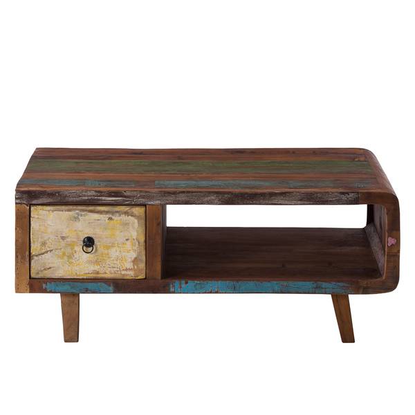 Couchtisch Yazoo Altholz massiv - Mehrfarbig