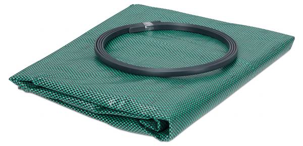 Unkrautstecher mit Gartenabfallsack Grün - Silber - Aluminium - 22 x 99 x 4 cm