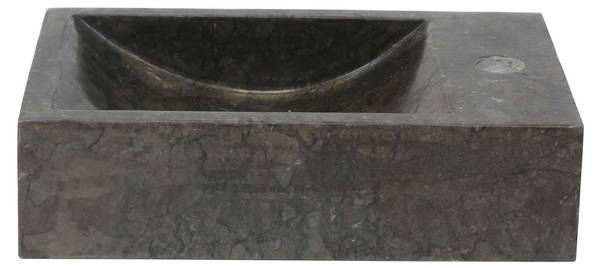 Marmor Waschbecken Cecilia Schwarz - Naturfaser - 38 x 10 x 25 cm