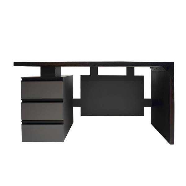 Schreibtisch mit Schubladen BOSS Braun - Eiche - 140 x 75 x 70 cm