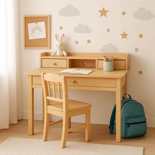 Schreibtisch DEVAKI LT WD Braun - Holzwerkstoff - 50 x 90 x 100 cm