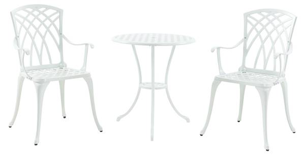 Bistro-Set Vena 3-tlg. Weiß
