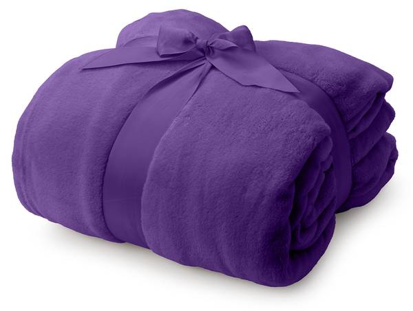 Kuscheldecke TV Handy &Fußtasche Flieder