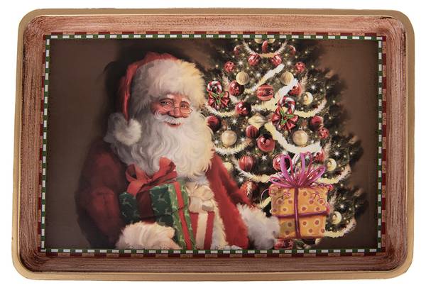 Tablett Brady Braun - Kunststoff - 22 x 2 x 31 cm
