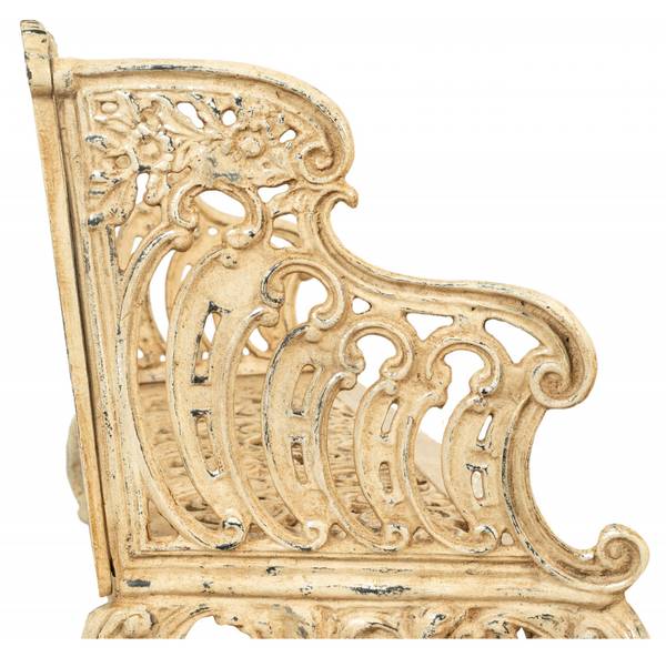 Banc de jardin OPERA Blanc - Fonte - 48 x 89 x 112 cm
