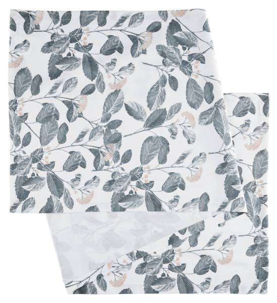 Tischläufer STEFFI BEDRUCKT Grau - Textil - 45 x 1 x 150 cm