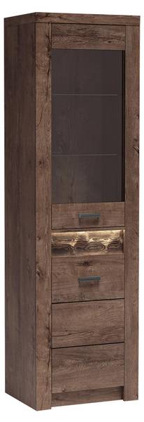 Hochvitrine Indianapolis Eiche Dunkel