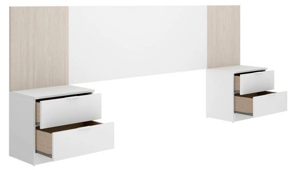 Tête du lit Dujuan Marron - Bois manufacturé - 259 x 106 x 34 cm