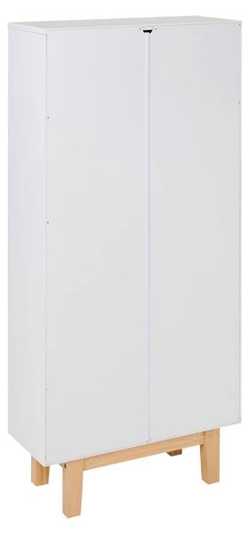 Schuhschrank SANDFLY Braun - Weiß - Holzwerkstoff - 60 x 128 x 24 cm