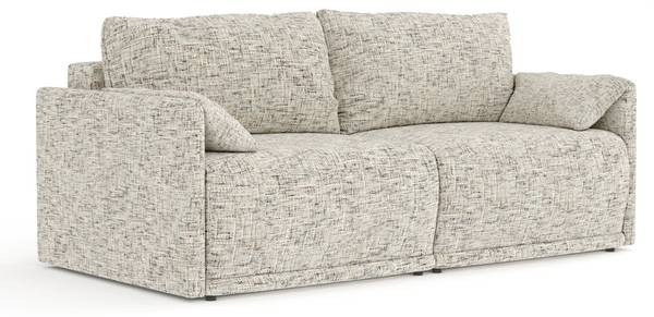 Schlafsofa mit Ecksofa Funktion Nappa Beige