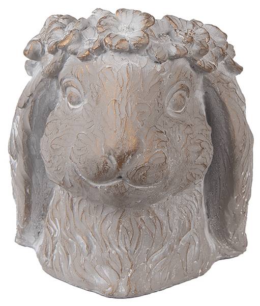 Bloempot Konijn Linainesi beige - steen - 18 x 18 x 16 cm