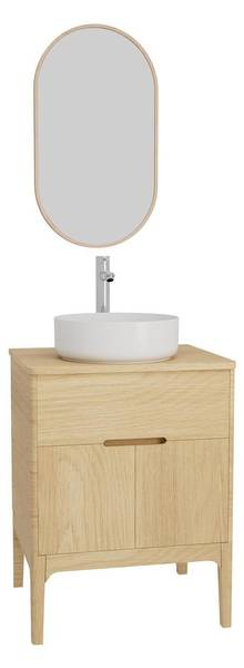 Badmöbel-Set ALASKA 4-teilig Braun - Holzwerkstoff - 60 x 78 x 50 cm