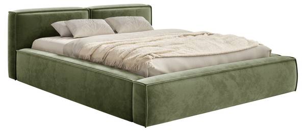 Opbergbed TILVES S olijfgroen - Ligoppervlak breedte: 180 cm