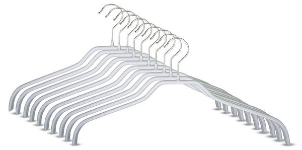 Kleiderbügel Silhouette 10er-Set Weiß - Tiefe: 36 cm - Anzahl Teile im Set: 10