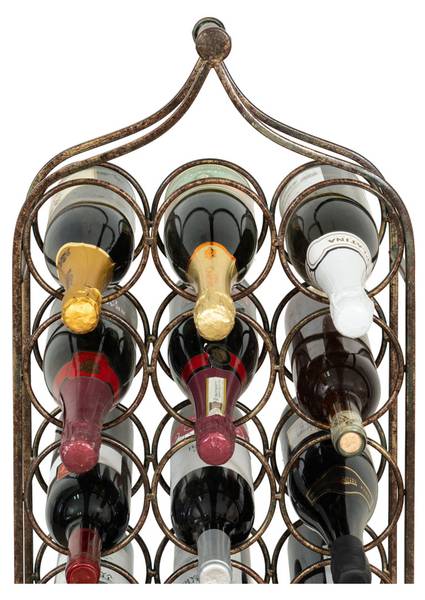 Weinregal COUNTRY Schwarz - Bronze - Braun