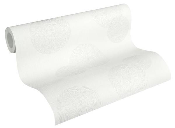 Vliestapete 3156 Wohnzimmer modern Grau - Weiß - Fleece - 53 x 1005 x 1 cm