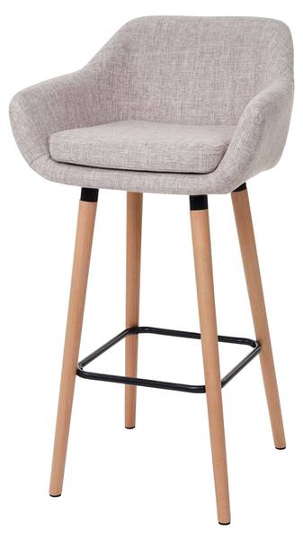 Barhocker Vaasa T381 (2er-Set) Hellgrau
