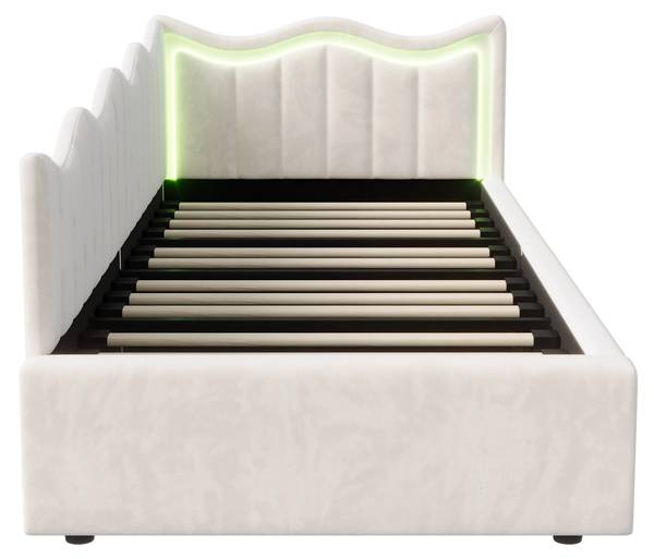 Kinderbett TEROUI9 Beige - Metall - Massivholz - 97 x 75 x 213 cm