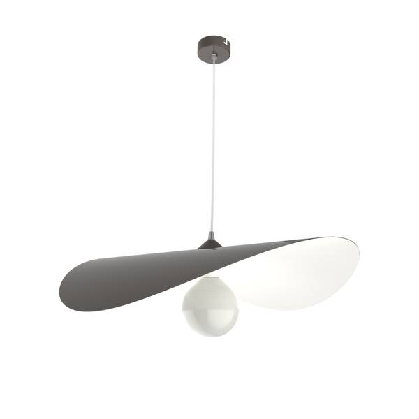 Suspension Piuma Gris lave brillant