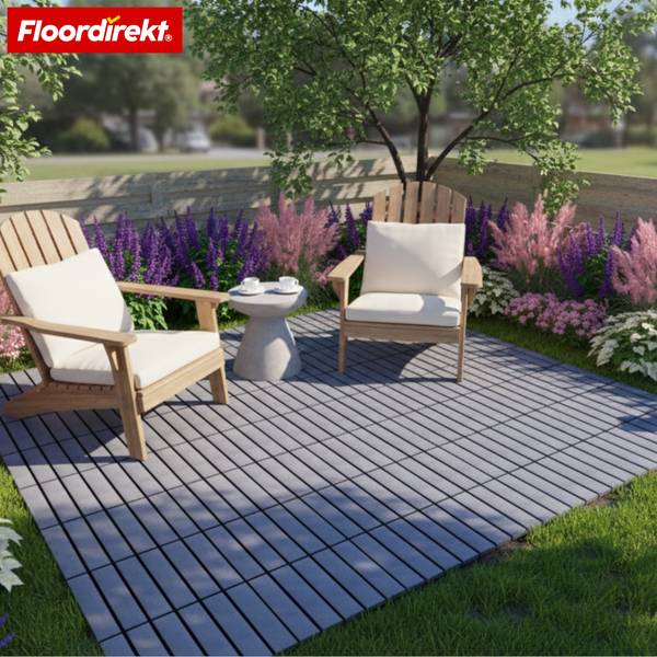 Terrassenfliese Elyse Grau - Polypropylen - 30 x 3 x 30 cm