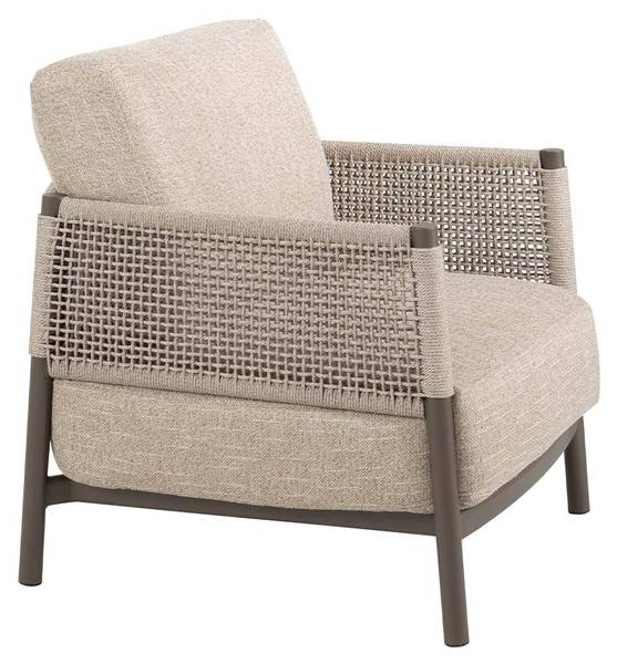 Loungestoel Savanne bruin - aluminium - 84 x 86 x 78 cm