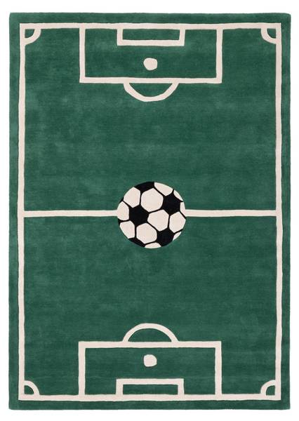 Kurzflorteppich Fussball 120 x 170 cm