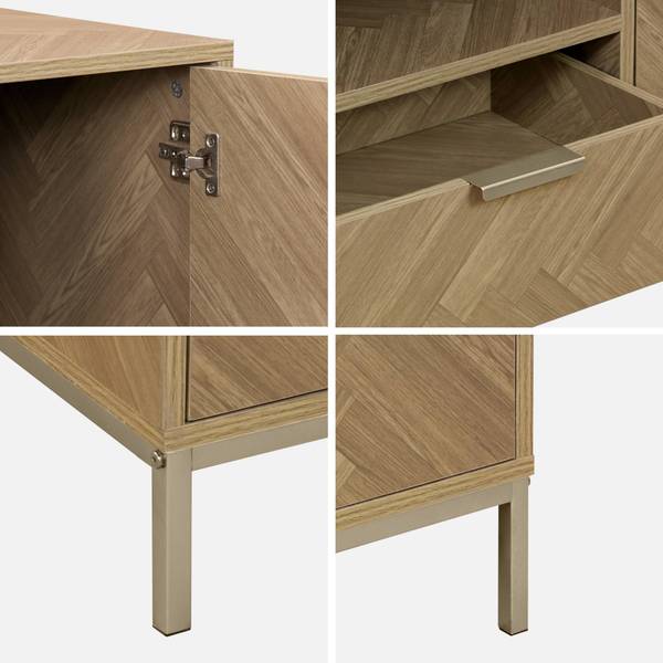 TV-Möbel Budapest Beige - Holz teilmassiv - 40 x 45 x 120 cm