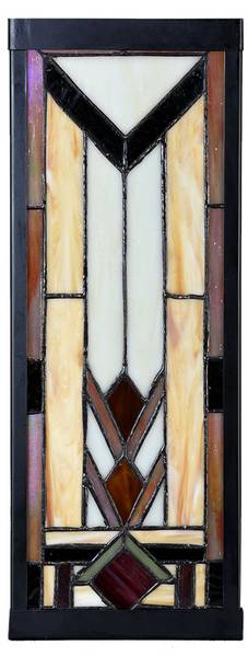 Wandlamp Tiffany Dawson beige - glas - 16 x 40 x 14 cm