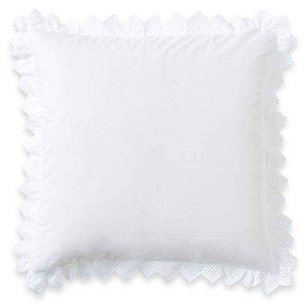 Taie d'oreiller, Opéra Blanc - Coton - 63 x 1 x 63 cm